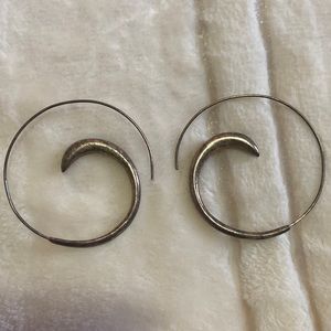Silver swirl earrings